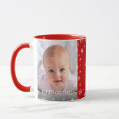 Baby 1 Weihnachts Großeltern Custom Foto Red Tasse (Links)