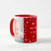Baby 1 Weihnachts Großeltern Custom Foto Red Tasse (Vorderseite Links)