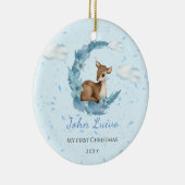 Baby 1 Weihnachts kleine Bambi Blume Staubwolke Keramik Ornament (Rechts)