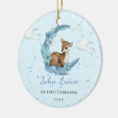 Baby 1 Weihnachts kleine Bambi Blume Staubwolke Keramik Ornament (Links)