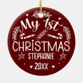 Baby 1. Weihnachtsfeier Wohngestaltung Keramik Ornament (Hinten)