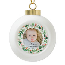 Baby 1. Weihnachtsgebäck Keramik Ball Ornament