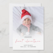 Baby 1 Weihnachtskarte Foto Overlay Holiday Card (Vorderseite)