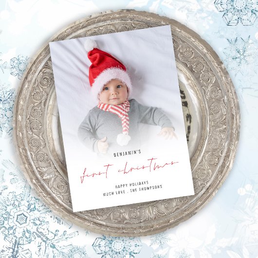 Baby 1 Weihnachtskarte Foto Overlay Holiday Card