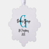Baby 1. Weihnachtskarte Ornament Karte (Linke Ecke)