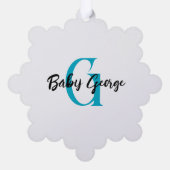 Baby 1. Weihnachtskarte Ornament Karte (Rückseite)