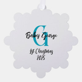 Baby 1. Weihnachtskarte Ornament Karte