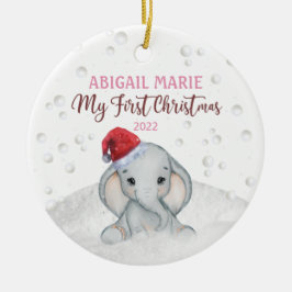 Baby 1. Weihnachtslephant Keramik Ornament
