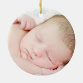 Baby 1. Weihnachtslephant Keramik Ornament (Hinten)