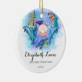 Baby 1. Weihnachtsmeer Wildtiere Keramik Ornament (Rechts)