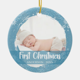 Baby 1. Weihnachtsschneeflocke Adorable Keramik Ornament