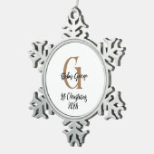 Baby 1. Weihnachtsschneeflocke Gerahmte Ornament (Rechts)