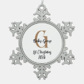 Baby 1. Weihnachtsschneeflocke Gerahmte Ornament (Vorderseite)