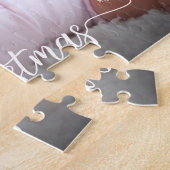 Baby 1 Weihnachtsskript Snowflake Foto Keepake Puzzle (Seite)