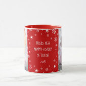 Baby 1 Weihnachtszeit Junge Mutter und Vater 2 Fot Tasse (Zentrum)