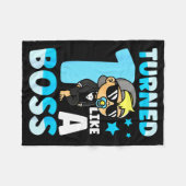 Baby 1st Birthday Boy Girl 1 Year Like A Boss Kids Fleecedecke (Vorderseite (Horizontal))