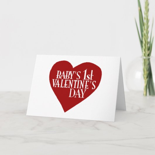 Baby 1st Valentine's Day Feiertagskarte (Vorderseite)