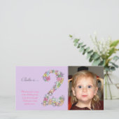 Baby-2. Geburtstag danken Ihnen Foto-Karte Dankeskarte (Stehend Vorderseite)