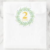 Baby 2 Monate Klassischer Rundaufkleber, glänzend Runder Aufkleber (Tasche)