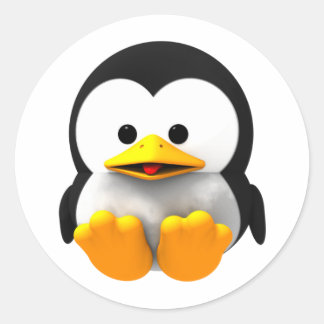Baby 3-D Tux Linux Pinguin Sticker