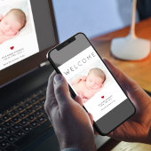 Baby 3 Foto Begrüßungsanzeige Einladung