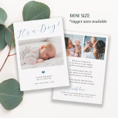 Baby-3-Foto-Skript für die Geburt eines Kindes Mitteilungskarte