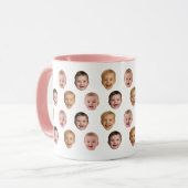 Baby 3 Photo Face Mug, Personalized Gift Tasse (Vorderseite Links)