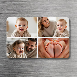 Baby 4 Foto-Collage Bild Magnet