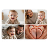 Baby 4 Foto Collage Picture Magnet (Horizontal)