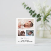 Baby 4 Foto Geburtskarte|Neue Babykarte Begleitkarte (Stehend Vorderseite)