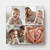 Baby 4 Photo Collage Picture Instagram Fotoplatte (Vorderseite)