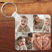 Baby 5 Photo Collage Cute Picture Instagram Schlüsselanhänger (Vorderseite)