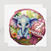 Baby - 7 Months Einladung (Vorne/Hinten)