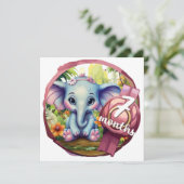 Baby - 7 Months Einladung (Stehend Vorderseite)