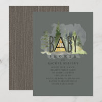 Baby A Frame Woodland Cabin Dark Baby Dusche