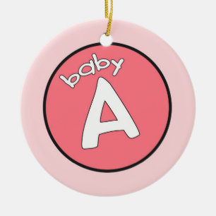 "Baby A" - Personalisiertes Ornament für Vielfach