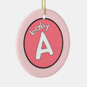 "Baby A" - Personalisiertes Ornament für Vielfache (Rechts)