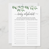 Baby ABC-Spiel Baby Show Alphabet Game Card Einladung (Vorderseite)