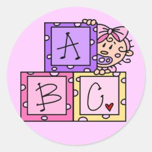 Baby ABC Tshirts und Geschenke Runder Aufkleber