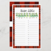 Baby ABCs Kleines Lumberjack Baby Shower Game (Vorne/Hinten)