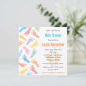 Baby-Abdruck-Babyparty-Einladung Einladung (Stehend Vorderseite)