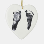 Baby-Abdruck-Herz Keramikornament (Rechts)