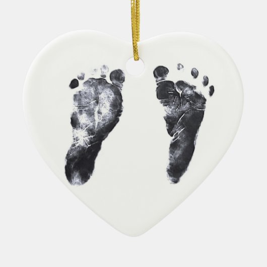 Baby-Abdruck-Herz Keramikornament (Vorne)