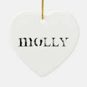 Baby-Abdruck-Herz Keramikornament (Hinten)