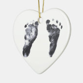 Baby-Abdruck-Herz Keramikornament (Links)