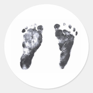 Baby-Abdrücke Runder Aufkleber