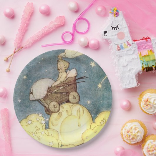 Baby-Abenteuer mit dem Mond Pappteller (Party)