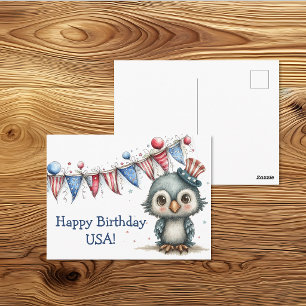 Baby Adler Onkel Sam Patrioten Kunst Postkarte