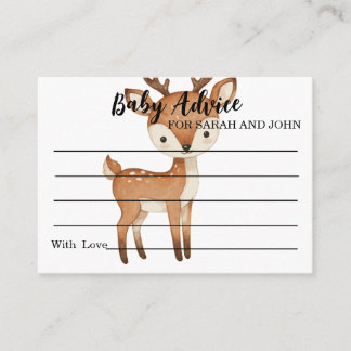 Baby Advice For New Parents Modern Baby Shower Hinweiskarte