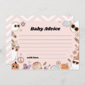 Baby Advice Groovy Halloween Baby Showcard Hinweiskarte (Vorne/Hinten)